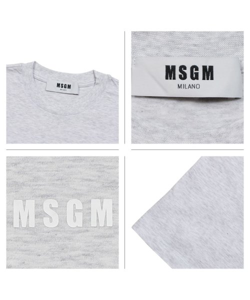 MSGM(MSGM)/MSGM エムエスジーエム Tシャツ 半袖 レディース MICRO LOGO T－SHIRT グレー MDM100 94/img02