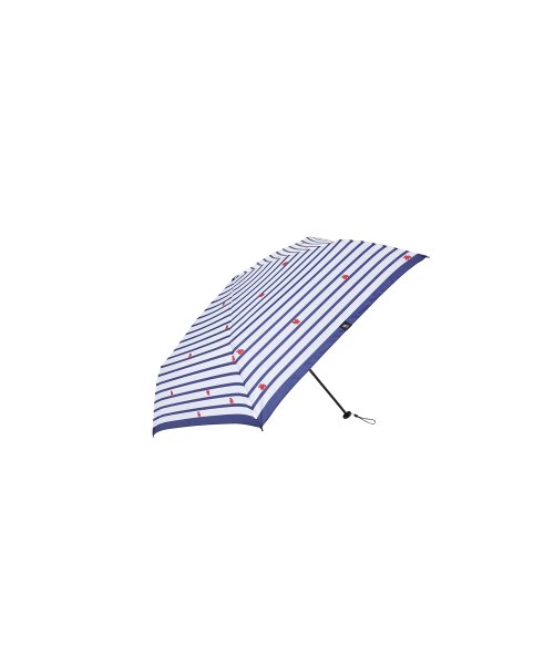 moz(モズ)/moz 耐風骨UV軽量折りたたみ傘 ボーダーブルー/img04
