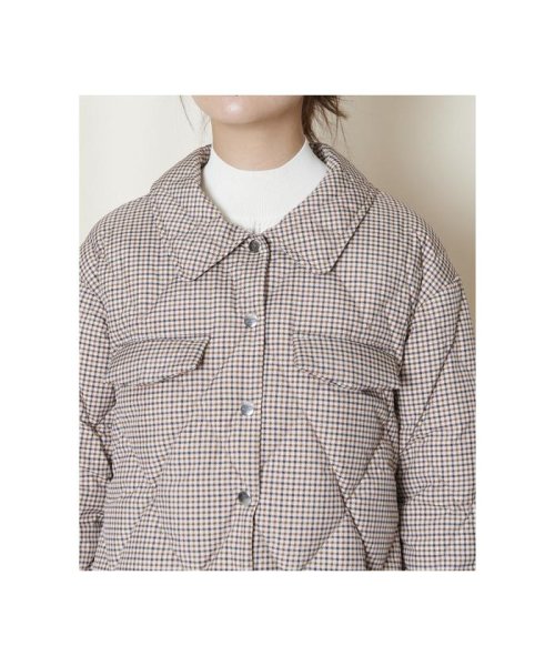 REDYAZEL(レディアゼル)/襟ボアオリジナルチェックキルティングシャツジャケット/img16