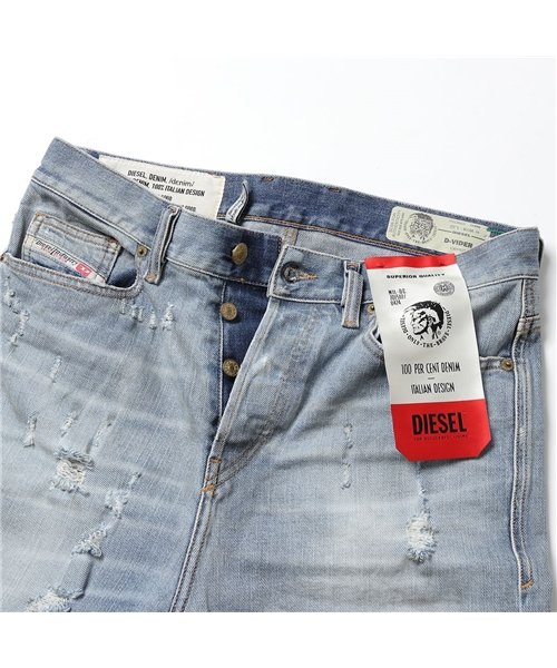 DIESEL(ディーゼル)/【DIESEL(ディーゼル)】SSQ3 097J D－Vider スリムキャロット デニム パンツ ジーンズ ストレッチ ウォッシュ ダメージ加工 01 メンズ/img07