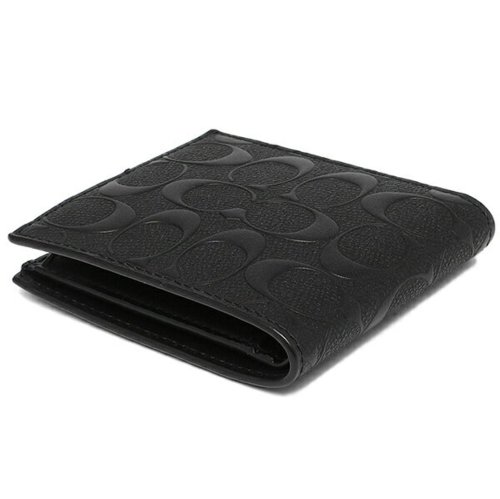 セール コーチ 二つ折り財布 メンズ アウトレット Coach F75363 Blk ブラック 503743385 コーチ Coach Magaseek