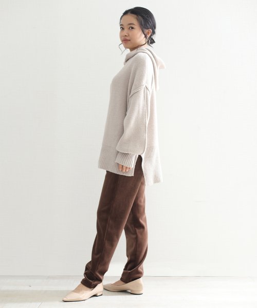 aimoha(aimoha（アイモハ）)/毛布のような肌ざわり裏起毛 暖かテーパードタイプパンツ/img01