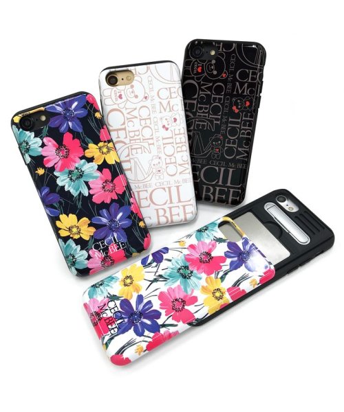 CECIL McBEE(セシルマクビー)/iphone se3 ケース セシルマクビー CECILMcBEE スイートピーWHITE スタンドミラー付きカード収納背面ケース iphone se2 ケース/img10