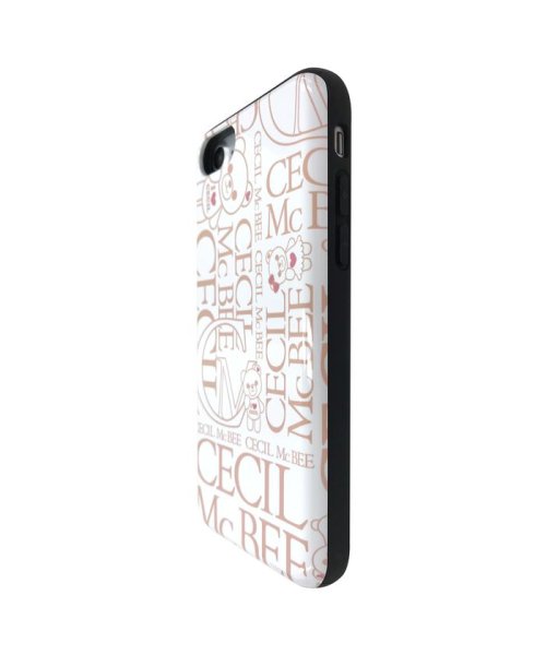 CECIL McBEE(セシルマクビー)/iphone se3 ケース セシルマクビー CECILMcBEE LOGO WHITE スタンドミラー付きカード収納背面ケース iphone se2 ケース/img04