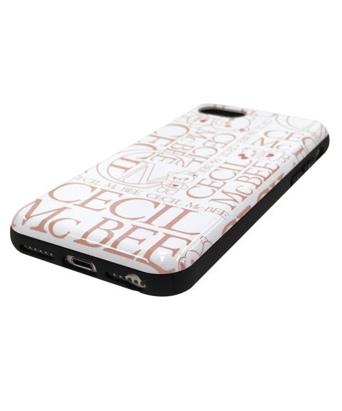 CECIL McBEE(セシルマクビー)/iphone se3 ケース セシルマクビー CECILMcBEE LOGO WHITE スタンドミラー付きカード収納背面ケース iphone se2 ケース/img05