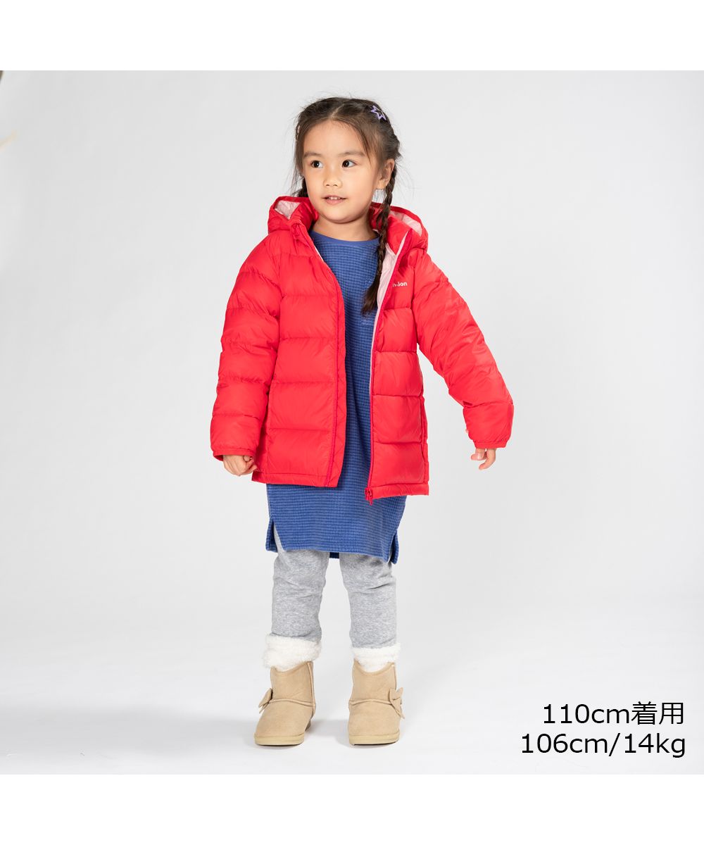 【子供服】 moujonjon (ムージョンジョン) 収納袋付きナイロンダウン無地ジャケット 80cm～140cm M62162
