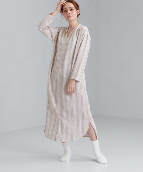 green label relaxing(グリーンレーベルリラクシング)/★★ [ Livelihood (ライブリフッド) ] ROOMWEAR ガーゼ クルタ ワンピース/img09