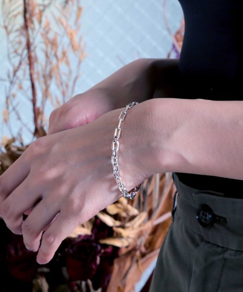 MAISON mou(メゾンムー)/【YArKA/ヤーカ】silver925 thick long oval chain bracelet [LVO2]/オーバルチェーンミックスブレスレット シル/img01