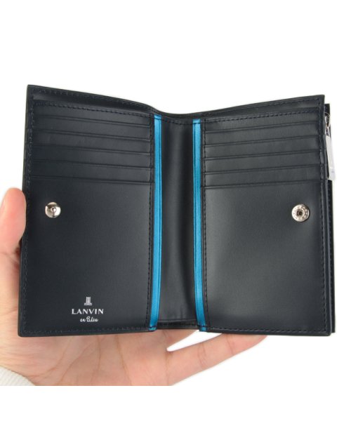 LANVIN(ランバン)/ランバンオンブルー 財布 二つ折り財布 ミドル財布 本革 レザー ミドルウォレット メンズ レディース ブランド LANVIN en Bleu 555614/img08