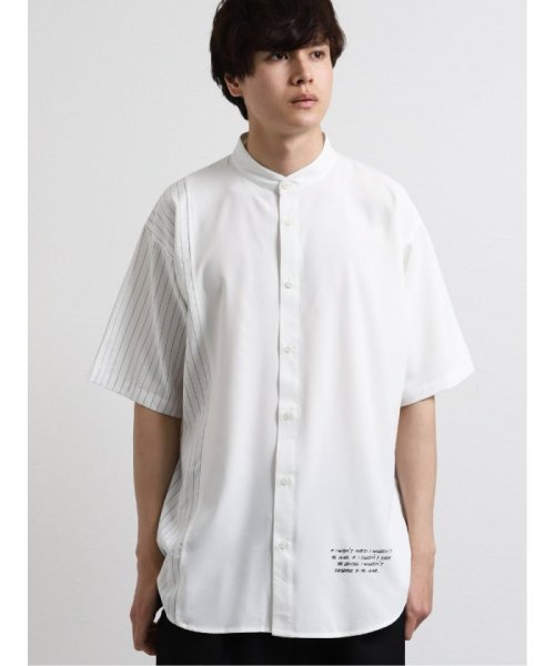 semanticdesign(セマンティックデザイン)/切替バンドカラー半袖BIGシャツ/img11
