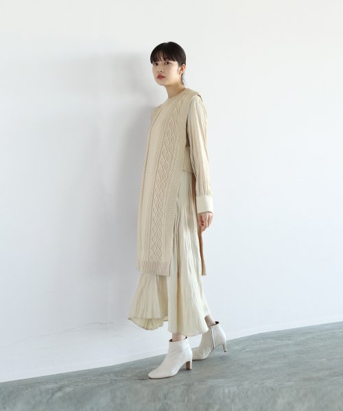 セール Radiate The Lifedress 手洗い可 ニットベスト シャツワンピースセット ラシュッド Lasud Magaseek