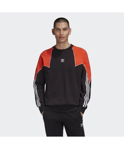 セール ビッグ トレフォイル アブストラクト クルー スウェット アディダス オリジナルス Adidas Originals Magaseek
