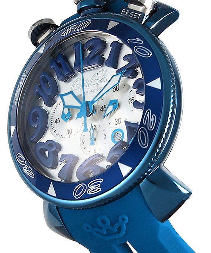 GaGa MILANO ガガミラノ 腕時計 6053.1－BLURUBBER メンズ