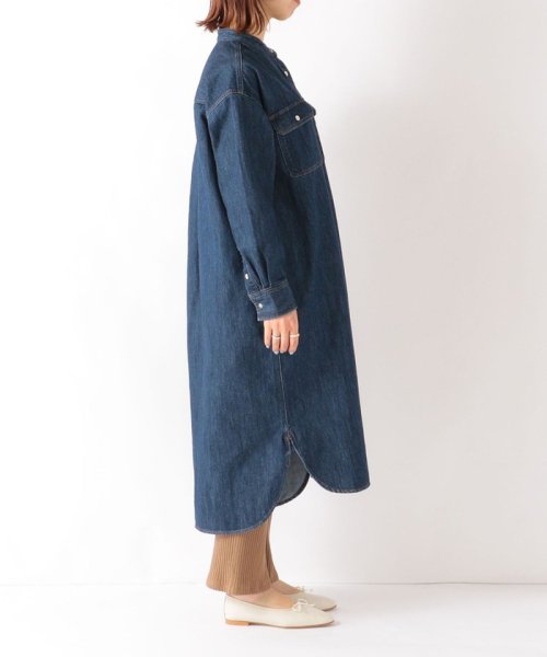 SHIPS any WOMEN(シップス　エニィ　ウィメン)/SHIPS any: バンドカラー デニム シャツワンピース［SHIPS any DENIM］/img01