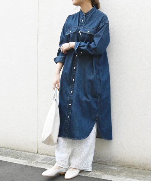 SHIPS any WOMEN(シップス　エニィ　ウィメン)/SHIPS any: バンドカラー デニム シャツワンピース［SHIPS any DENIM］/img21