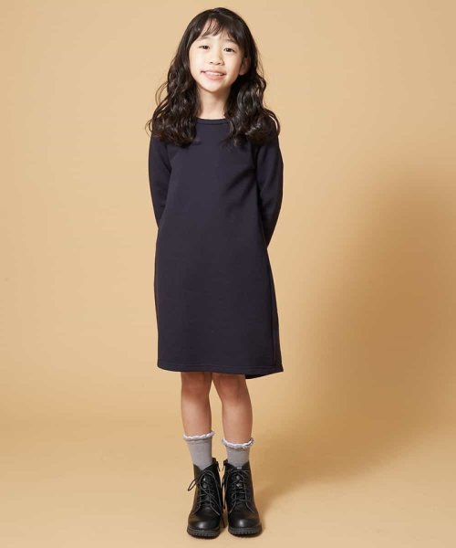 a.v.v(KID'S)(アー・ヴェ・ヴェキッズ)/[100－130]バックレースアップトレーナーワンピース[WEB限定サイズ]/img01