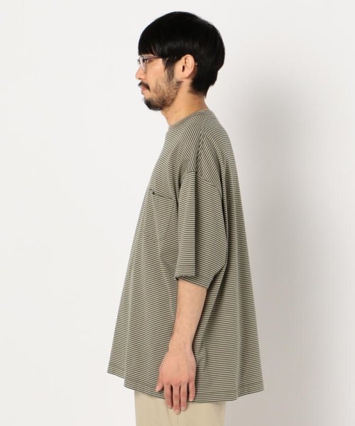 GLOSTER(GLOSTER)/【unfil / アンフィル】organic cotton striped s/s pocket Tee #WOSP－UM227/img02