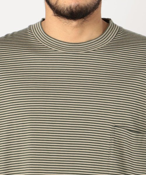 GLOSTER(GLOSTER)/【unfil / アンフィル】organic cotton striped s/s pocket Tee #WOSP－UM227/img04