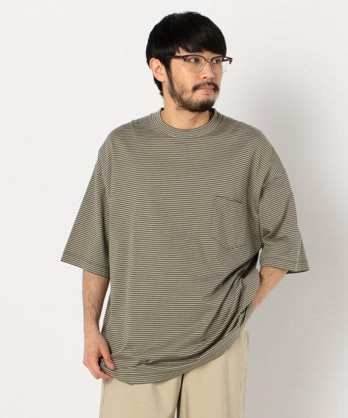 GLOSTER(GLOSTER)/【unfil / アンフィル】organic cotton striped s/s pocket Tee #WOSP－UM227/img09