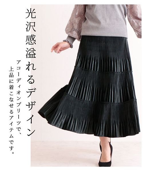 Sawa a la mode(サワアラモード)/高級感溢れるベロアプリーツスカート/img02