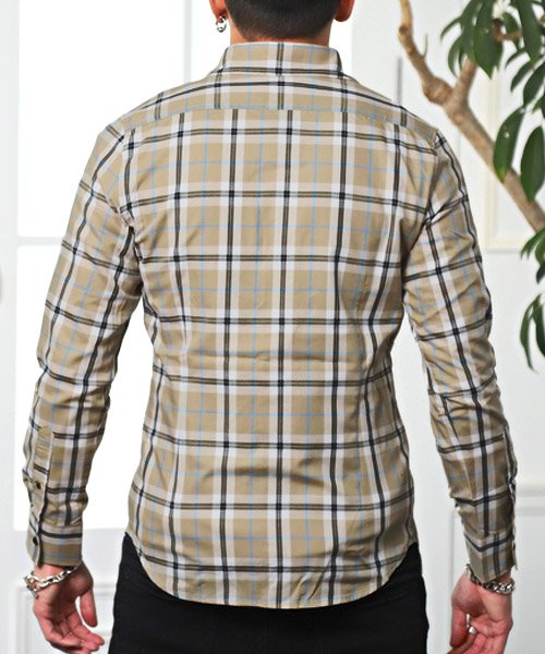 LUXSTYLE(ラグスタイル)/チェックシャツ/長袖シャツ メンズ チェックシャツ チェック柄 総柄/img01