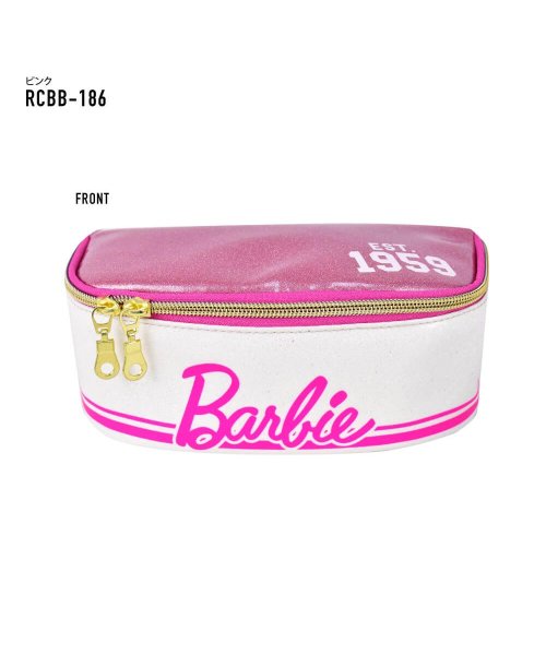 バービー ペンケース 筆箱 レディース 女子 大容量 大きめ エナメル ファスナー ダブルジップ 化粧ポーチ マチ広い 女の子 ランナー Runner Magaseek