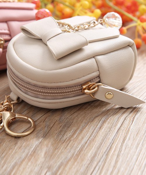 セール コインケース レディース ミニ財布 小さめ キーケース リボン付き かわいい 小銭入れ コインポーチ 小物 旅行 お出掛け ミニミニストア Miniministore Magaseek