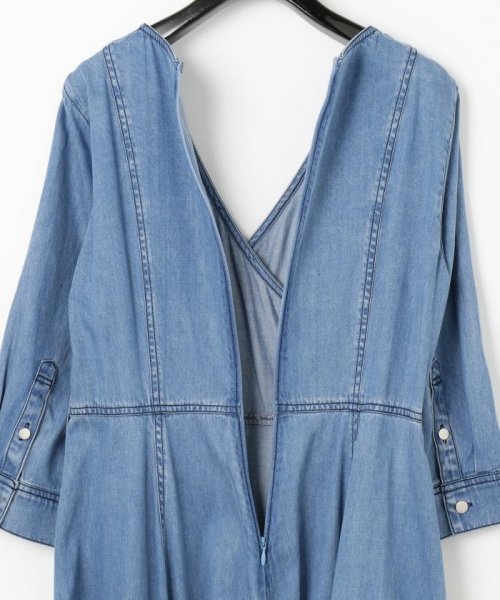 カシュクールデニムワンピース グレースコンチネンタル Grace Continental Magaseek カシュクールデニムワンピース グレースコンチネンタル Grace Continental Magaseek