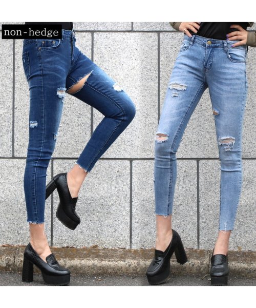 セール Web限定 インダメージデニムスキニー ノンヘッジ Non Hedge Magaseek