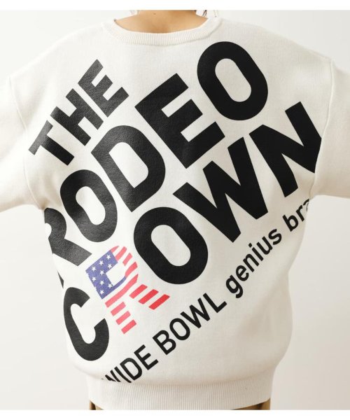 RODEO CROWNS WIDE BOWL(ロデオクラウンズワイドボウル)/バックスラッシュロゴニットトップス/img05