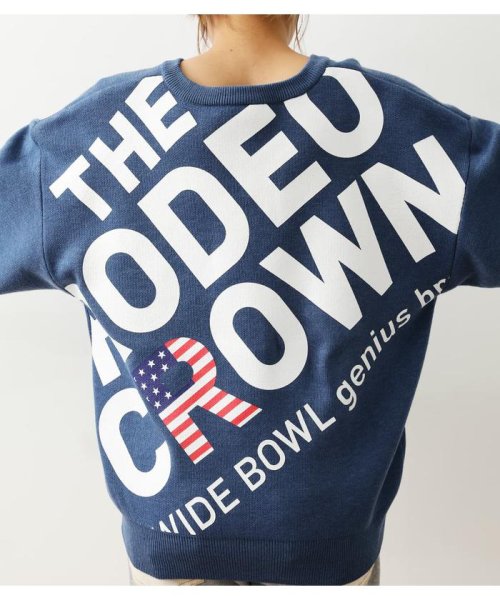 RODEO CROWNS WIDE BOWL(ロデオクラウンズワイドボウル)/バックスラッシュロゴニットトップス/img26