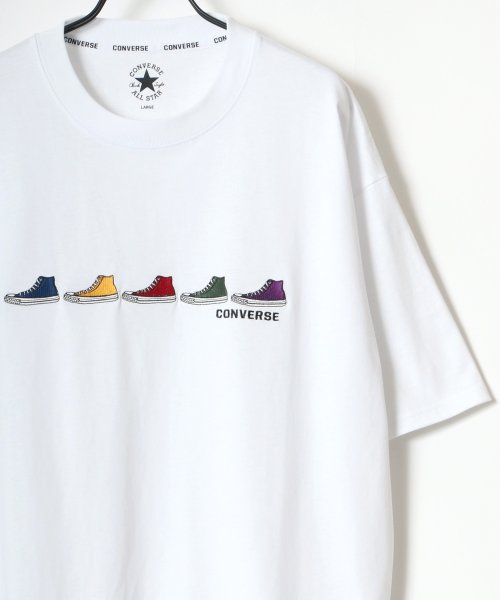 LAZAR(ラザル)/CONVERSE/コンバース カラフル シューズ ロゴ 刺繍 Tシャツ/img02