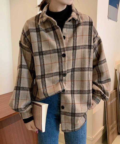 セール チェックシャツ レディース 長袖 ネルシャツ 春秋冬 カジュアル 開襟シャツ 韓国風 シャツ ブラウス お洒落 トップス 羽織り ミニミニストア Miniministore Magaseek
