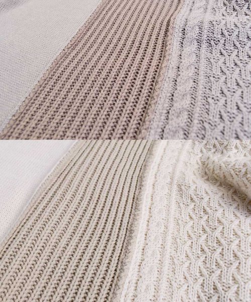 ARGO TOKYO(アルゴトウキョウ)/2way blocking knit pullover 25007 ２ウエイブロッキングニットプルオーバー　ニットプルオーバー　ニット　セーター　トップス　プル/img10