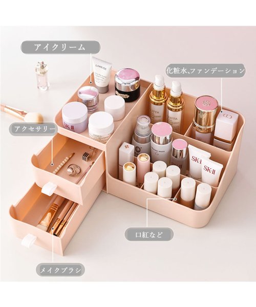 セール メイクボックス コスメボックスメイク収納 化粧品ケース コスメ 引き出し 小物収納ボックス 卓上収納 化粧品化粧水口紅 文房具生活雑貨 家用 オフィス用ス可愛い セイヘイショップ Seiheishop Magaseek