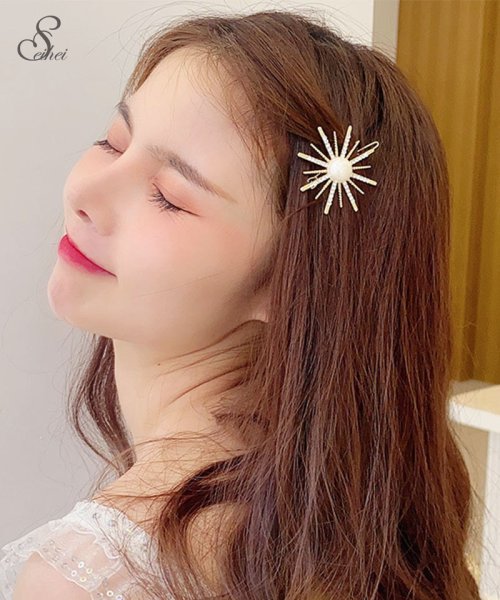 セール 28 Off キラキラヘアピン 太陽モチーフ ヘア留め ヘアアクセサリー ヘアピン 前髪 かわいい ゴールド オシャレ 髪飾り 上品 パーティー飾り セイヘイショップ Seiheishop Magaseek