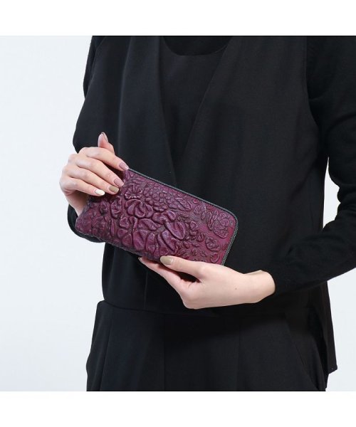 デコブランシェ 長財布 decobranche 本革 L字ファスナー KYOUKA SOLID 京香ソリッド 友禅革 日本製 d－03－08 