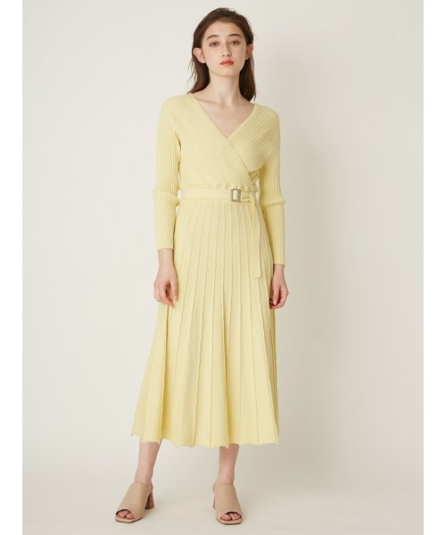 カシュクールニットワンピース リリー ブラウン Lily Brown Magaseek