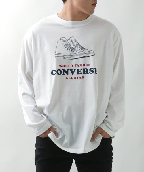 MARUKAWA(大きいサイズのマルカワ)/【CONVERSE】コンバース Tシャツ 大きいサイズ ロゴ プリント 長袖 ロンT ロンティー ロング ティーシャツ アメカジ カジュアル/img10