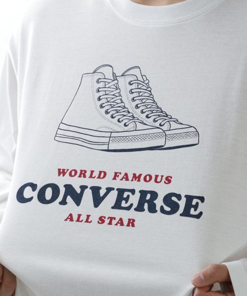 MARUKAWA(大きいサイズのマルカワ)/【CONVERSE】コンバース Tシャツ 大きいサイズ ロゴ プリント 長袖 ロンT ロンティー ロング ティーシャツ アメカジ カジュアル/img17