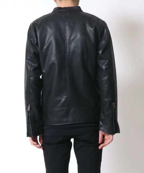 SITRY(SITRY)/【SITRY】Leatherette Single riders jacket/レザーレット シングルライダースジャケット/img02