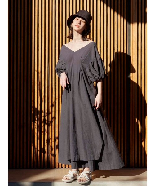 Emmi Atelier Ecoリネン調ボリューム袖ワンピース レディースファッション 阪急百貨店公式通販 Hankyu Fashion