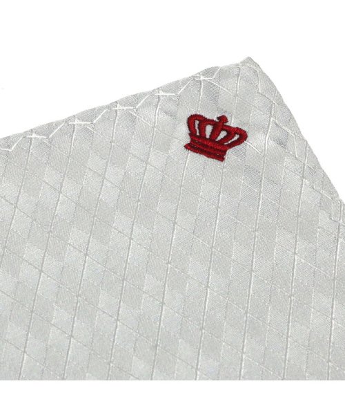 TOKYO SHIRTS(TOKYO SHIRTS)/ポケットチーフ 絹100% アーガイル織柄 刺繍モチーフ入り ビジネス フォーマル/img02