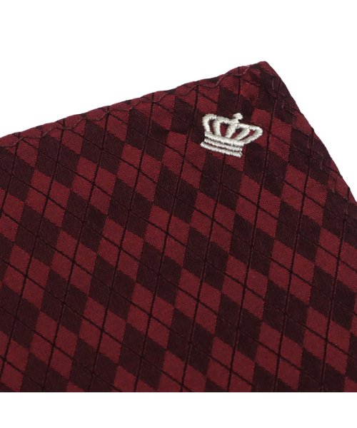 TOKYO SHIRTS(TOKYO SHIRTS)/ポケットチーフ 絹100% アーガイル織柄 刺繍モチーフ入り ビジネス フォーマル/img02