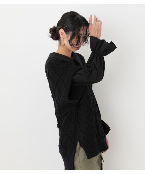 BLACK BY MOUSSY(ブラックバイマウジー)/alan knit vest/img01