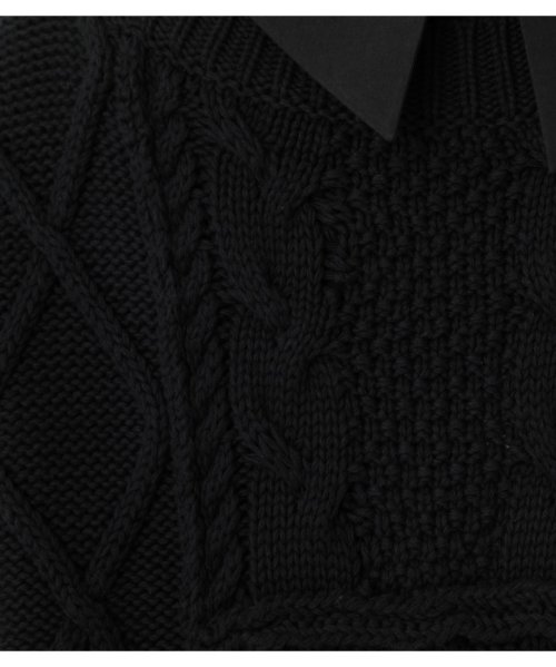 BLACK BY MOUSSY(ブラックバイマウジー)/alan knit vest/img09