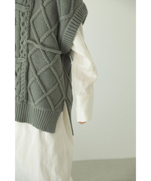 BLACK BY MOUSSY(ブラックバイマウジー)/alan knit vest/img16
