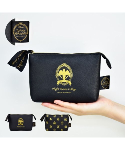 ツイステッドワンダーランド ツイステ ディズニー ポーチ 小物入れ ナイトレイブンカレッジ 寮章 合皮 キャラクター グッズ 通勤 通学 旅行 かわいい ランナー Runner Magaseek
