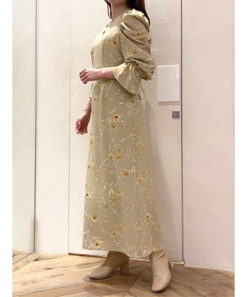 パフスリーブプリントiラインワンピース レディースファッション 阪急百貨店公式通販 Hankyu Fashion