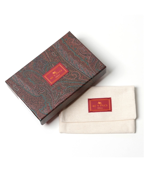 【ETRO(エトロ)】0H299 8007 1 ペイズリー柄 PVC レザー カードケース 名刺入れ 定期入れ メンズ